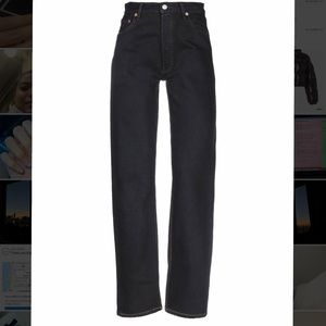 RE/DONE black high rise loose jeans